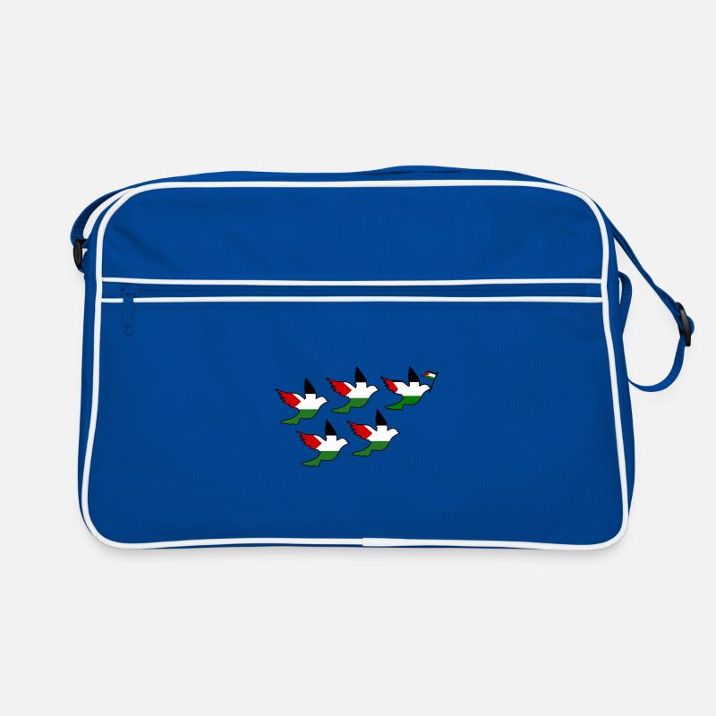 Free palestine Friedenstaube Retro Tasche