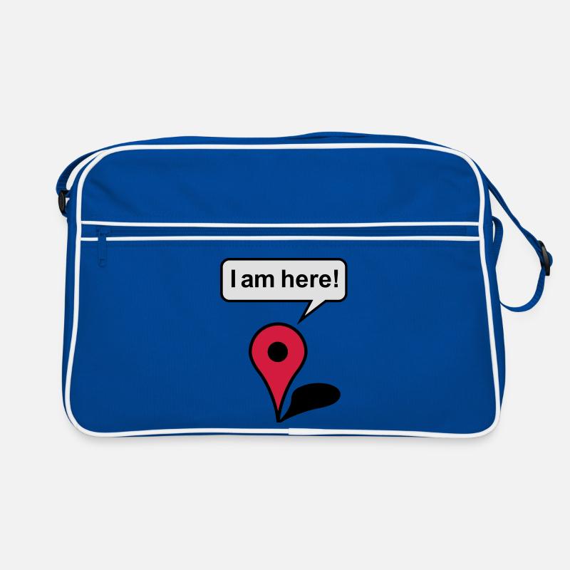 I am here! Google Maps Retro Tasche