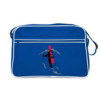 de snowboard freeride - Sac Retro - bleu/blanc - Devant