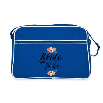 Fiançailles de mariage nuptial - Sac Retro - bleu/blanc - Devant