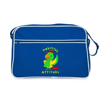 Positive attitude perroquet - Sac Retro - bleu/blanc - Devant