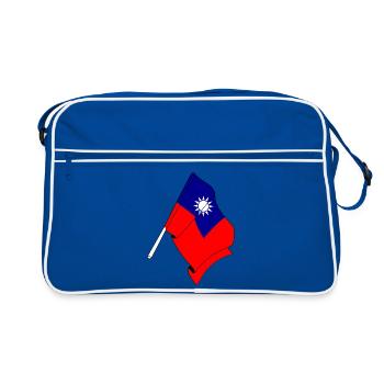 Drapeau de Taïwan - Sac Retro - bleu/blanc - Devant