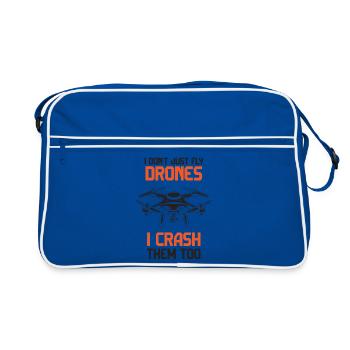 I Don't Just Fly Drone, I Crash Them Too - Retro Bag - blue/white - Front