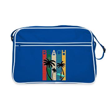 Plaisir de plage coloré - Sac Retro - bleu/blanc - Devant
