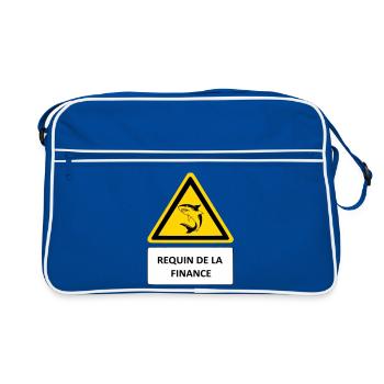 Hai der Finanzen - Retro Tasche - Blau/Weiß - Vorne