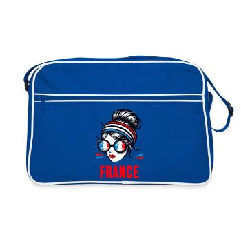 Stylish France Girl : Rétro chic avec une touche moderne - Sac Retro - bleu/blanc - Devant