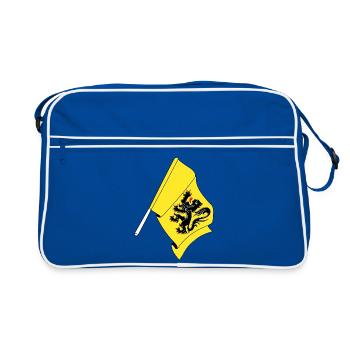Drapeau Flandre Belgique - Sac Retro - bleu/blanc - Devant