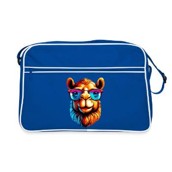 Camel avec lunettes de soleil - Sac Retro - bleu/blanc - Devant