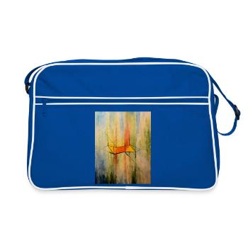 Cyclohexane Chair Conformation Composition - Retro Bag - blue/white - Front