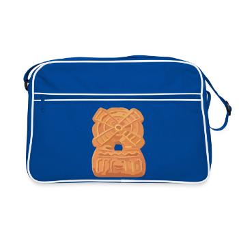 Speculaas mill - Retro Bag - blue/white - Front