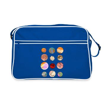 Marbles and planets - Retro Bag - blue/white - Front
