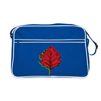 🍁 Feuille d’automne personnalisable. Vos couleurs, votre style - Sac Retro - bleu/blanc - Devant