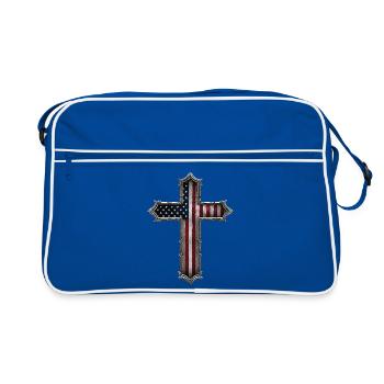 USA Cross Flag - Retro Bag - blue/white - Front