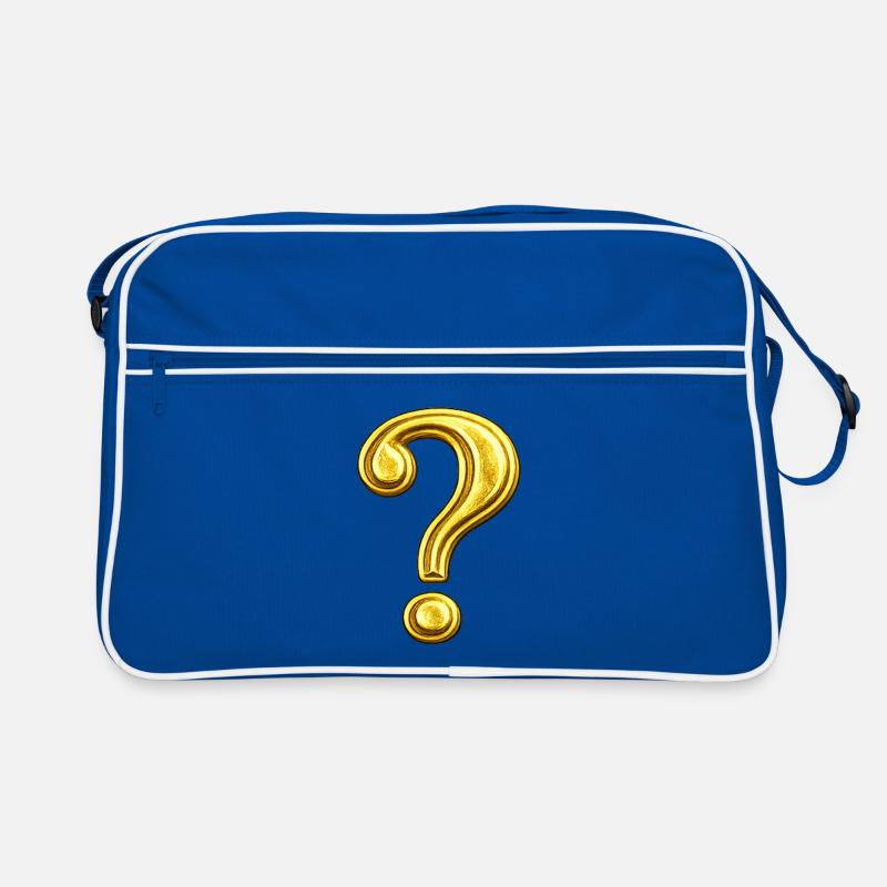 Conception du point d’interrogation doré Sac Retro