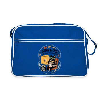 Cinéma Cat Popcorn 3D Look - Sac Retro - bleu/blanc - Devant