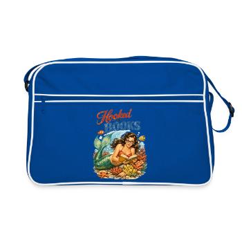 Sirène rétro : Accro aux livres Design de pin-up - Sac Retro - bleu/blanc - Devant
