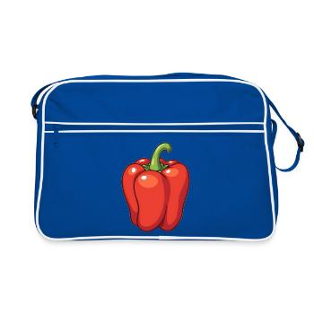 Red peppers - Retro Bag - blue/white - Front