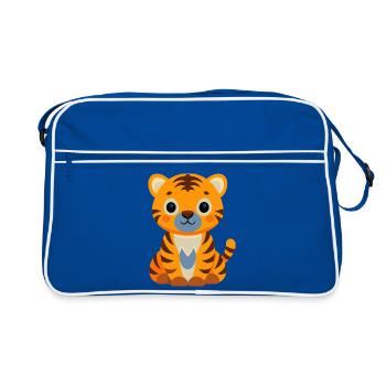 Bébé tigre - Sac Retro - bleu/blanc - Devant