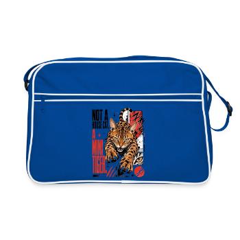 Pas un chat domestique, un petit tigre – Predator Bengal - Sac Retro - bleu/blanc - Devant