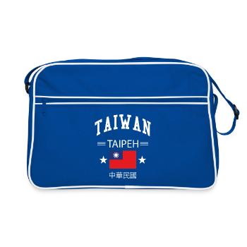 Taiwan - Retro Tasche - Blau/Weiß - Vorne