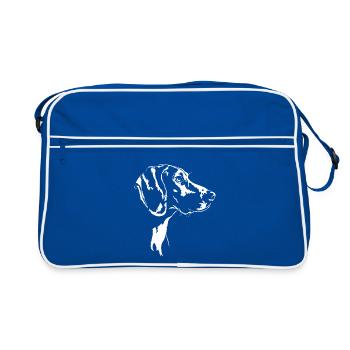 Treeing Walker Coonhound Silhouette Dogs Wilsigns - Retro Bag - blue/white - Front