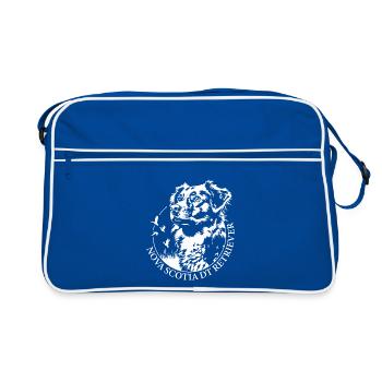 Nouvelle-Écosse Duck Tolling Retriever Portrait Chiens - Sac Retro - bleu/blanc - Devant