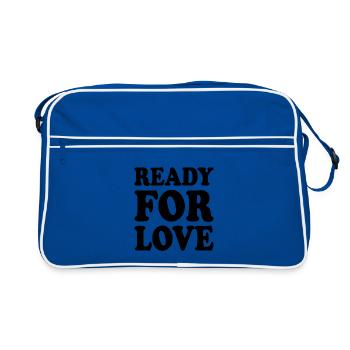 Ready for love - Retro Bag - blue/white - Front