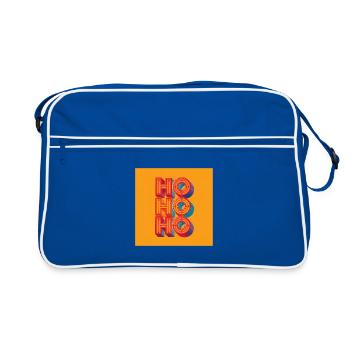 HO HO HO - Retro Tasche - Blau/Weiß - Vorne
