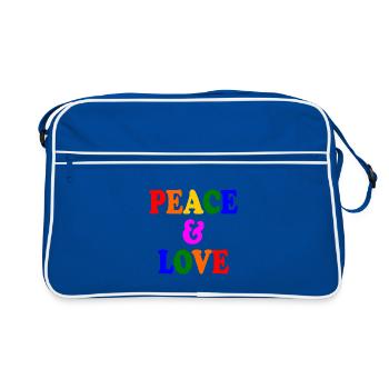 Peace and love - Sac Retro - bleu/blanc - Devant