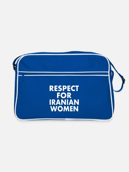 Respect for iranian women - Retro Bag - blue/white - Front