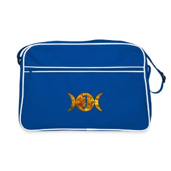 mondphasen e 38 j - Retro Tasche - Blau/Weiß - Vorne