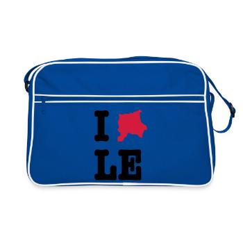 I Love Leipzig (I heart LE) - City Outlines - Retro Bag - blue/white - Front