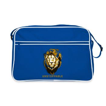 Tête de Lion Imparable - Sac Retro - bleu/blanc - Devant