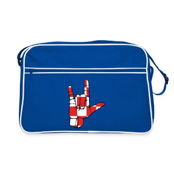 Ich liebe dich-zeichen Brabant - Retro Tasche - Blau/Weiß - Vorne