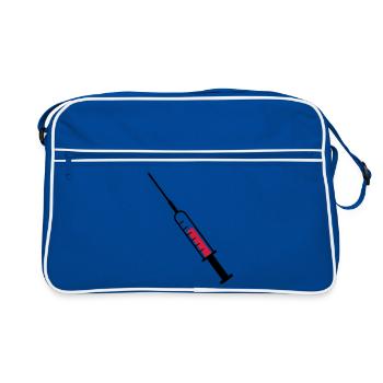 Seringue en tant que vecteur - Sac Retro - bleu/blanc - Devant