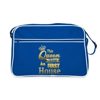 Cette reine vient d’acheter sa première maison - Sac Retro - bleu/blanc - Devant