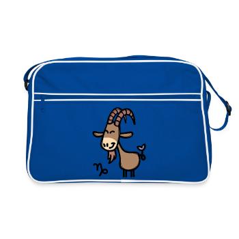 Astrologie Capricorne Signe du zodiaque Astronomie - Sac Retro - bleu/blanc - Devant