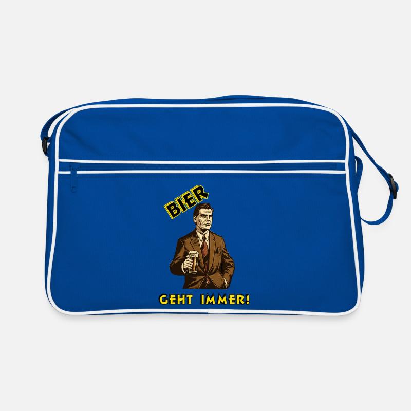 Bier - geht immer! Retro Tasche
