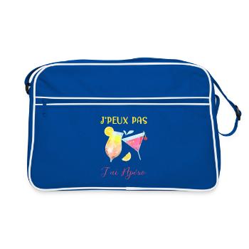 j'peux pas j'ai apero - Sac Retro - bleu/blanc - Devant