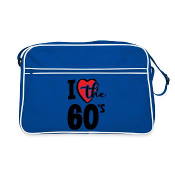 J’adore les années 60. J’adore les années 60. - Sac Retro - bleu/blanc - Devant