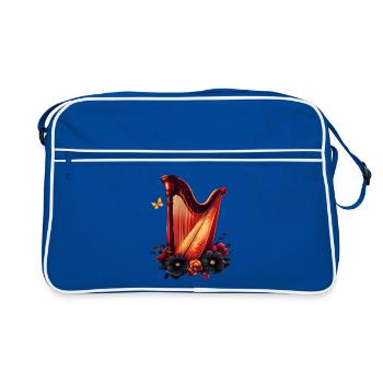 Cosmic melody, the magic of the harp. - Retro Bag - blue/white - Front