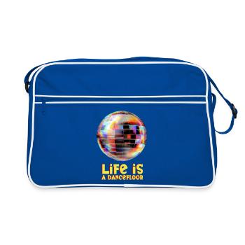 Disco Globe with Bright Colors - Retro Tasche - Blau/Weiß - Vorne