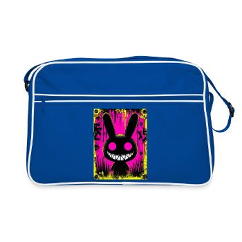 Lapin Noir Électro - Sac Retro - bleu/blanc - Devant
