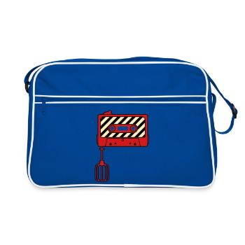 Mixtape vs. Mixer – Design culte de la musique rétro - Sac Retro - bleu/blanc - Devant
