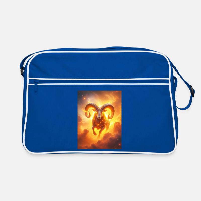 Fiery celestial ram igniting creation’s  Retro Bag
