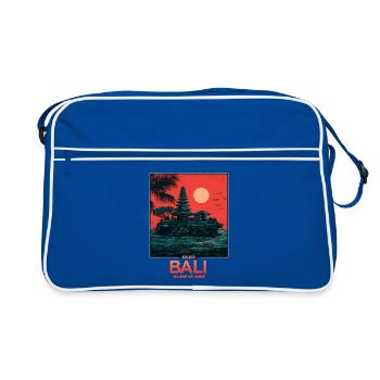 Île des Dieux de Bali - Sac Retro - bleu/blanc - Devant
