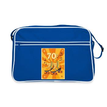 Classic 70s Roller Skates with Warm Retro Vibes - Retro Bag - blue/white - Front