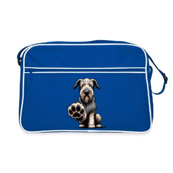 Lévrier irlandais Lévrier Propriétaire de chien de lévrier Fan de chien de loup - Sac Retro - bleu/blanc - Devant