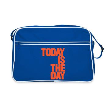 Aujourd’hui est le jour - Sac Retro - bleu/blanc - Devant