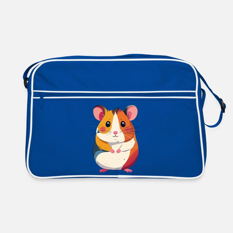 süßer kleiner bunter Hamster Patchwork Motiv Retro Tasche